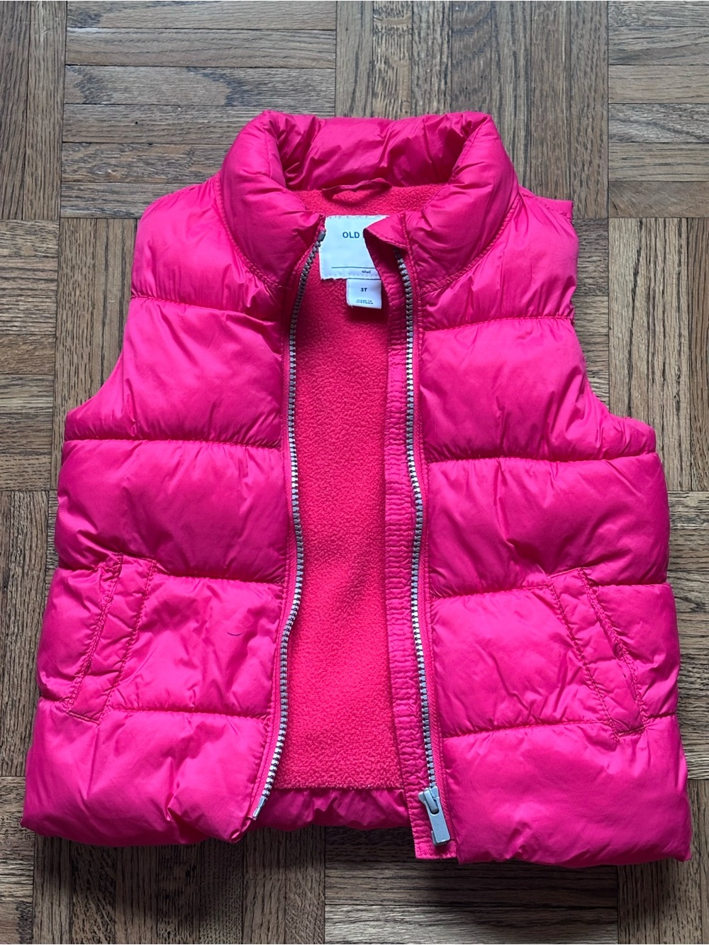 Old Navy Bright Pink Puffer Vest for Kids